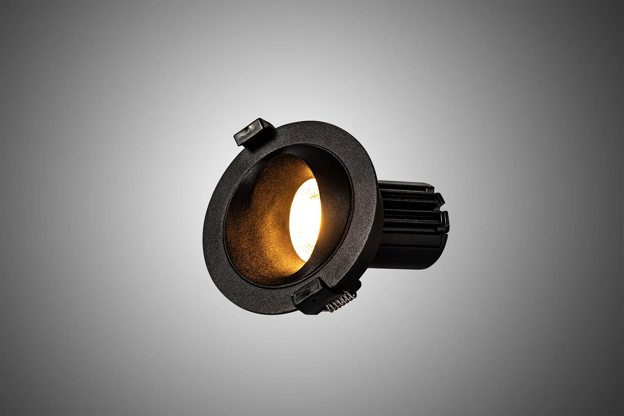 Bonia 10 Dimmable Tridonic 10W 631lm 2700K 36°, Black/Black 27° Angled Round Downlight , NO DRIVER REQUIRED, 5yrs Warranty DM201170  Dlux Bonia 10